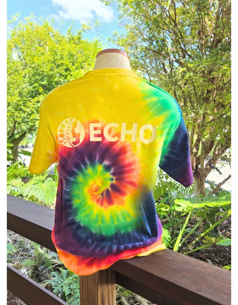 T-Shirt Men's Crew Neck - Rainbow Tie-Dye, Small
