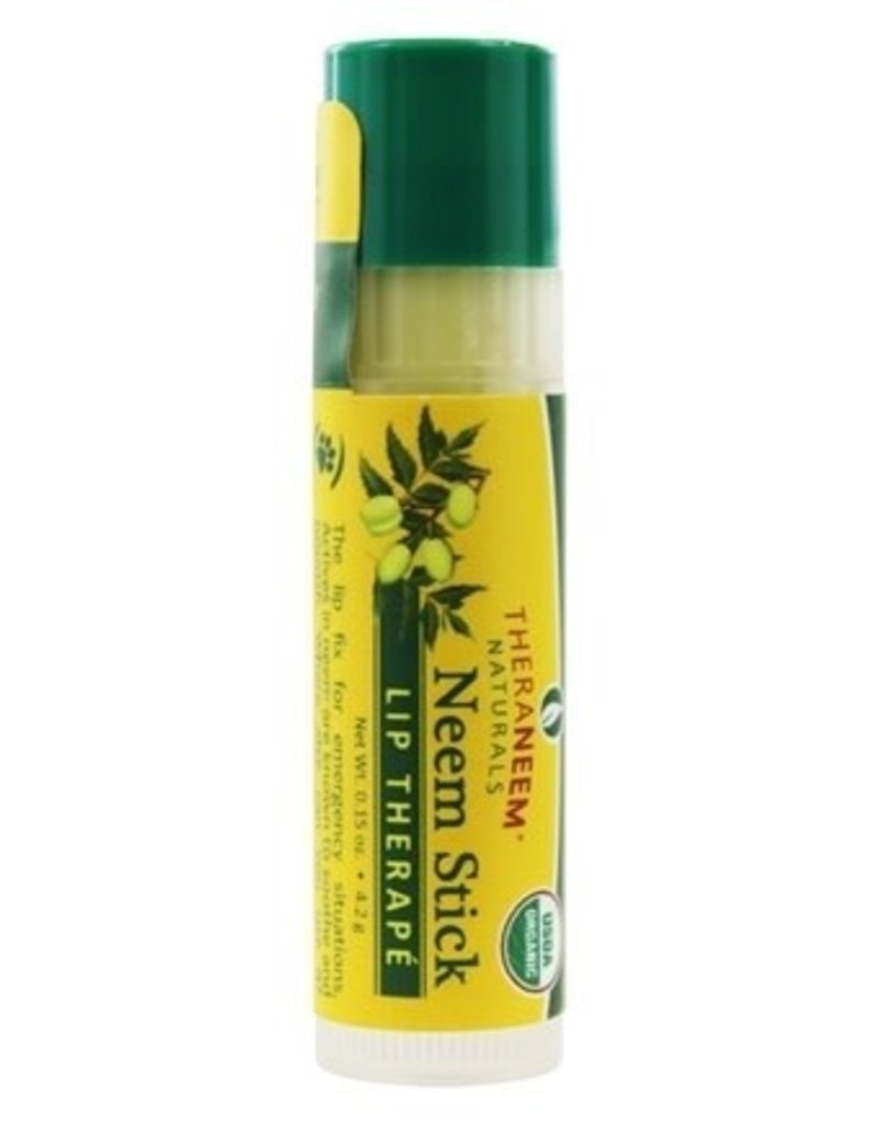 TheraNeem Lip Balm - Neem  Therape Salve, Organic Mint, Tube 0.15oz