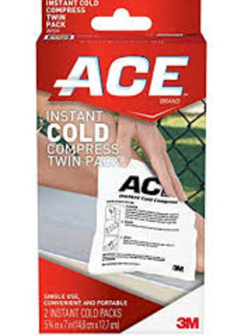 3M ACE- Instant Cold Compress Twin Pack 2 Packs 15,4cmx16,8cm