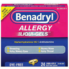 JOHNSON AND JOHNSON BENADRYL- Allergy 24 capsules