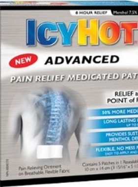 CHATTEM ICY HOT- Pain Relief Patch Advanced Relief 5 Patches