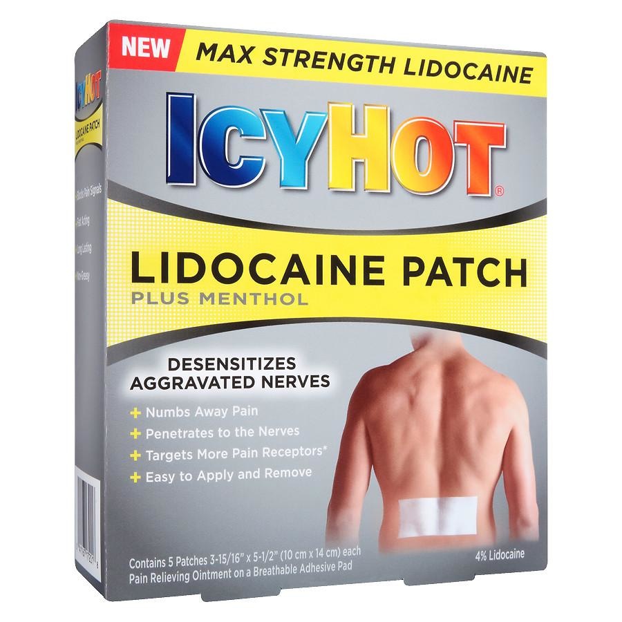 CHATTEM ICY HOT- Lidocaine Patch Plus Menthol 5 Patches