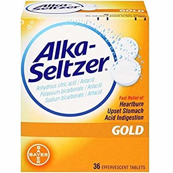 BAYER ALKA SELTZER- Gold 36 Effervescent tablets