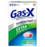 GLAXO SMITH KLINE GAS X- Antigas Simethicone 125 mg 18 Chewable Tablets