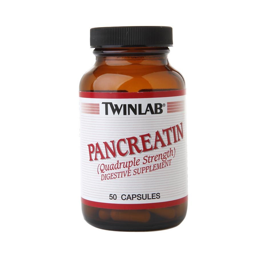 TWINLAB TWINLAB- Pancreatin Quadruple Strength Digestive Supplement 50 Capsules