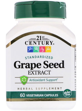 21  ST CENTURY HEALTHCARE GRAPE SEED-Antioxidant Support 60 capsules