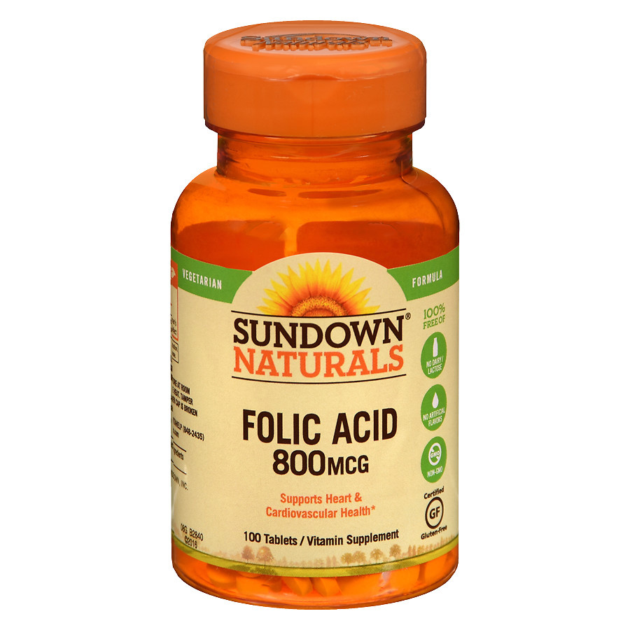 SUNDOWN SUNDOWN- FOLIC ACID 800 mcg 100 Tablets