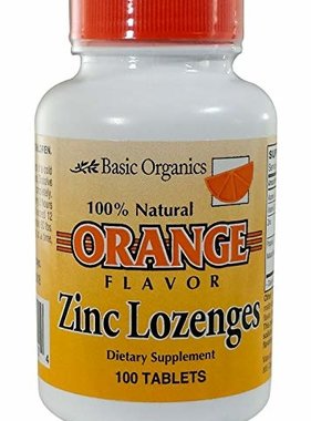 BASIC ORGANICS BASIC ORGANICS-Zinc Lozenges Orange 100 tablets