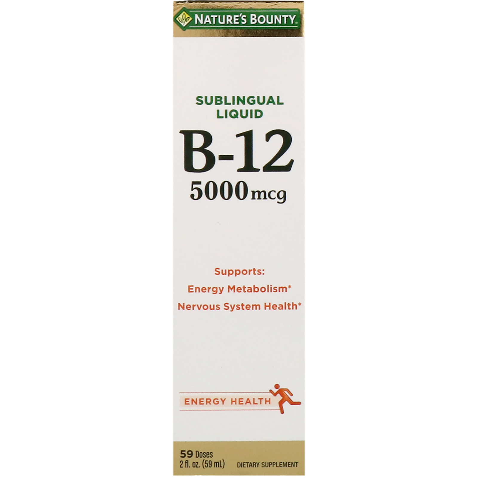 NATURES BOUNTY VITAMIN B12- 5000 mcg Sublingual Liquid 59 ml