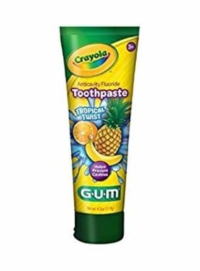 GUM CRAYOLA- Anticavity Fluoride Toothpaste Tropical Twist