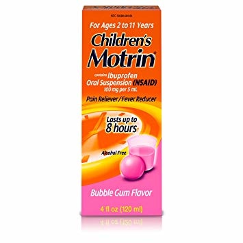 JOHNSON AND JOHNSON MOTRIN-Children's Ibuprofen Bubble Gum Flavor 120 ml