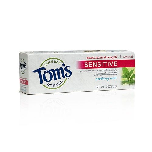 TOM'S OF MAINE TOM'S OF MAINE- Natural Maximum Strength Sensitive Soothing Mint 4.0 oz.