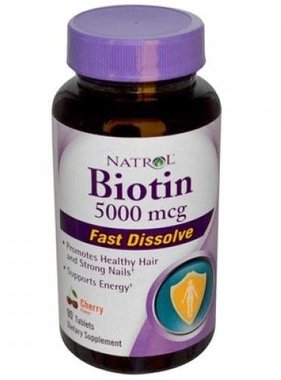 NATROL NATROL- Biotin Beauty 5000mcg Extra Strength Strawberry 90 Tablets