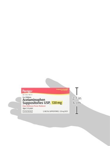 PERRIGO PERRIGO- Acetaminophen Suppositories USP 120mg 12 Rectal Suppositories