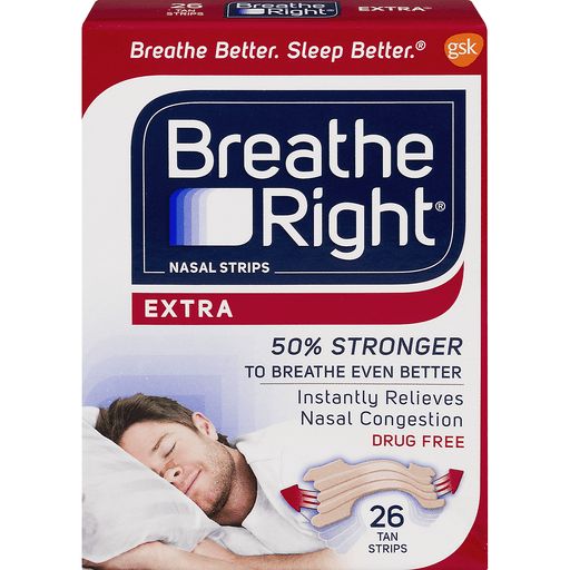 GSK CONSUMER HEALTHCARE BREATHE RIGHT-Extra 26 Tan Nasal Strips