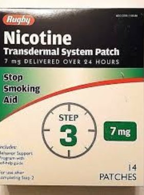 RUGBY RUGBY- Nicotine Transdermal System Patch Step 3 7mg 14 Patches