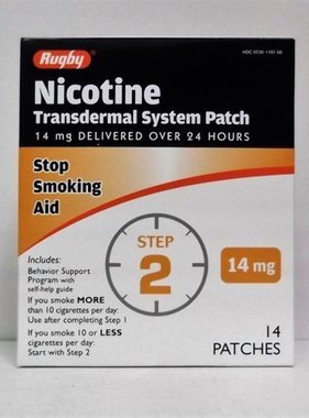 RUGBY RUGBY- Nicotine Transdermal System Patch Step 2 14mg 14 Patches