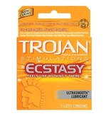 TROJAN TROJAN- Ultra Ribbed Ecstasy 3 Latex Condoms