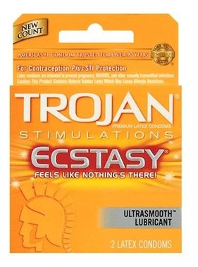 TROJAN TROJAN- Ultra Ribbed Ecstasy 3 Latex Condoms