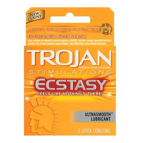 TROJAN TROJAN- Ultra Ribbed Ecstasy 3 Latex Condoms