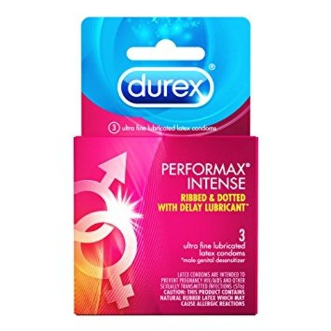 DUREX DUREX- Performax Intense 3 Ultra Fine Ribbed Latex Condoms