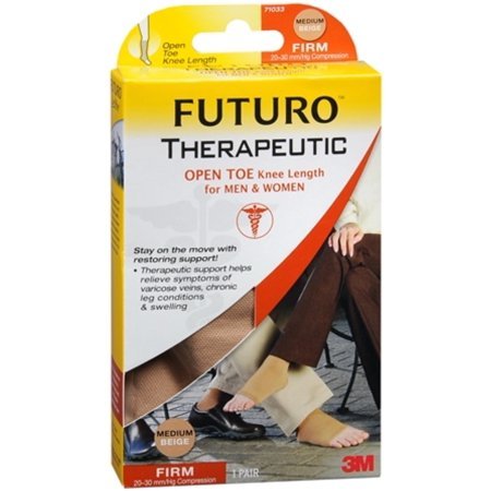 FUTURO FUTURO- Therapeutic Open Toe Knee Length Medium Beige Firm Compression