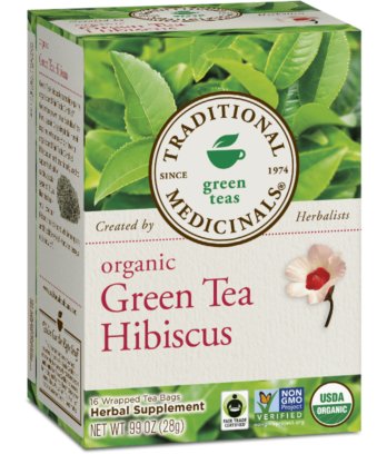 TRADITIONAL MEDICINALS TRADITIONAL MEDICINALS-Green Tea Hibiscus 16 tea bags