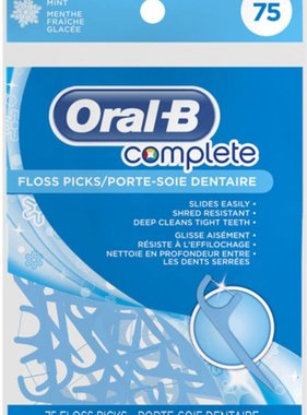 ORAL-B ORAL B- Complete Floss Picks 75 Icy Cool Mint