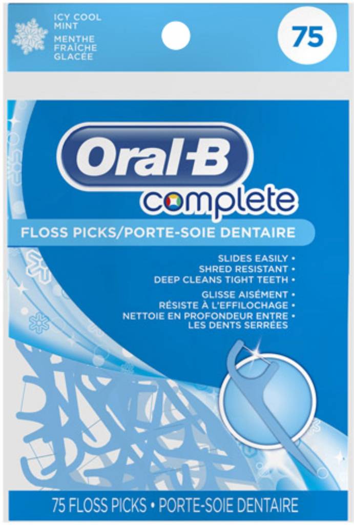 ORAL-B ORAL B- Complete Floss Picks 75 Icy Cool Mint