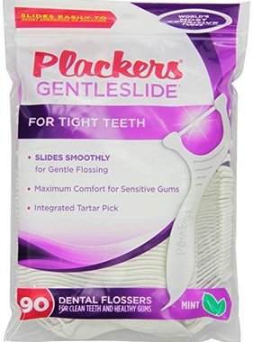 PLACKERS PLACKERS- Gentleslide 90 Dental Flossers Mint
