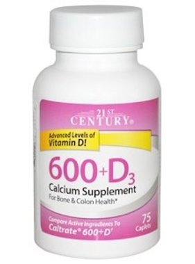 21 CENTURY CALCIUM-600+Vitamin D 60 tablets
