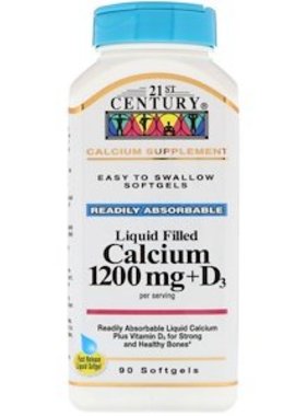 21  ST CENTURY HEALTHCARE CALCIUM -1200 mg+D3 90 softgels