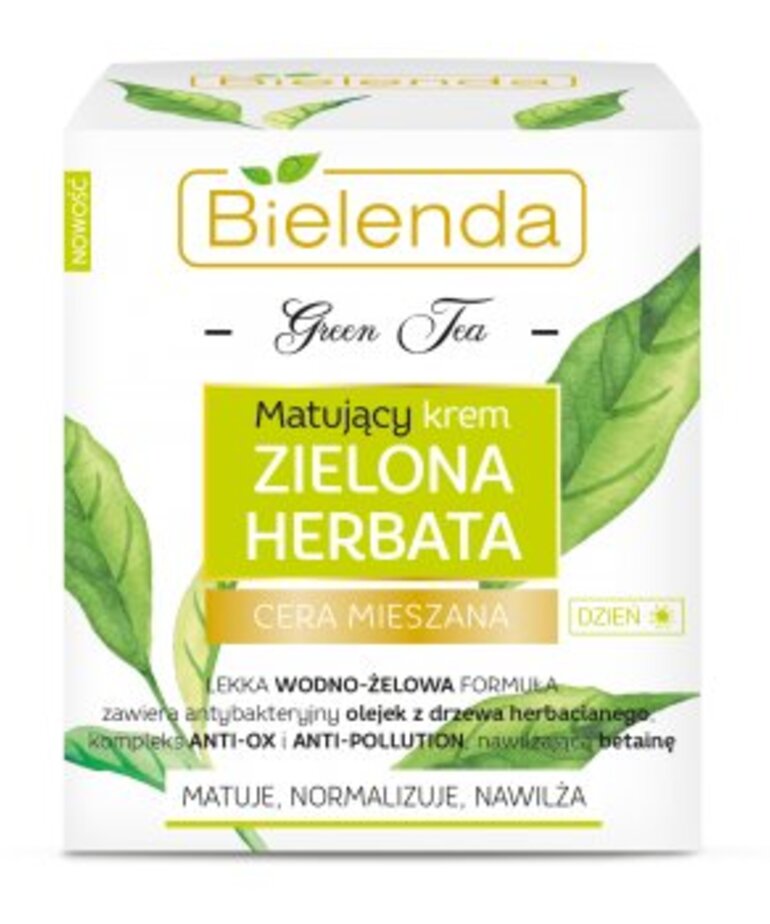 BIELENDA Matujacy Krem Zielona Herbata Cera Mieszana 50ml