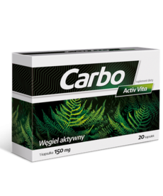 AFLOFARM Carbo Activ Vita Węgiel Aktywny 150mg 20 Kapsułek