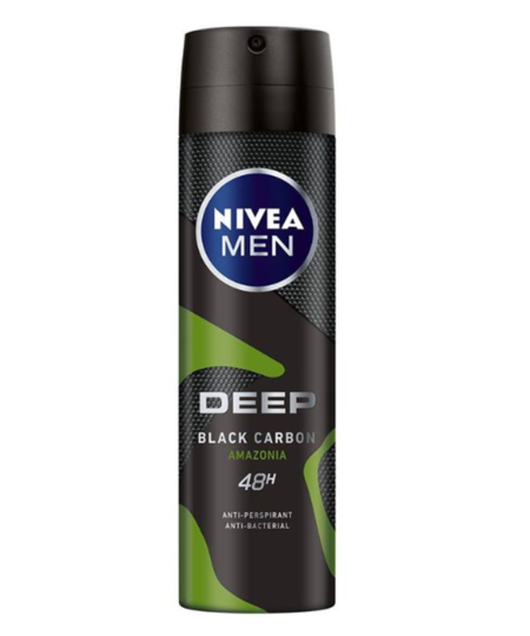 NIVEA MEN Deep Black Carbon Amazonia Spray Antiperspirant 150 ml