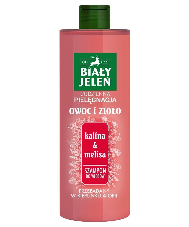 POLLENA Bialy Jelen Fruit and Herb Kalina & Lemon Balm Hair Shampoo 400ml