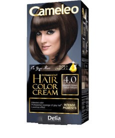 DELIA Cameleo Hair Color Cream  Farba do Włosów 4.0 Średni Brąz