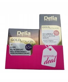 DELIA Set of Gold & Collagen 65+ Cream, Anti-wrinkle Concentrate + Serum