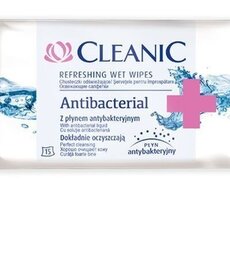 CLEANIC Antibacterial Chusteczki Odswiezajace  15 szt