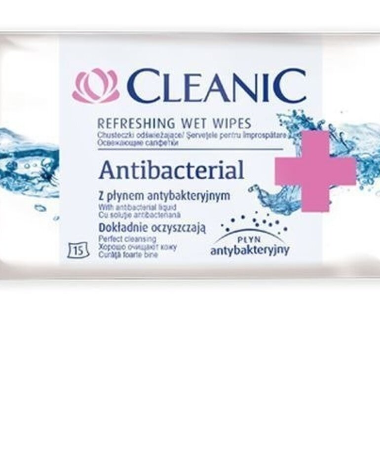CLEANIC Antibacterial Refreshing Wipes 15 pcs