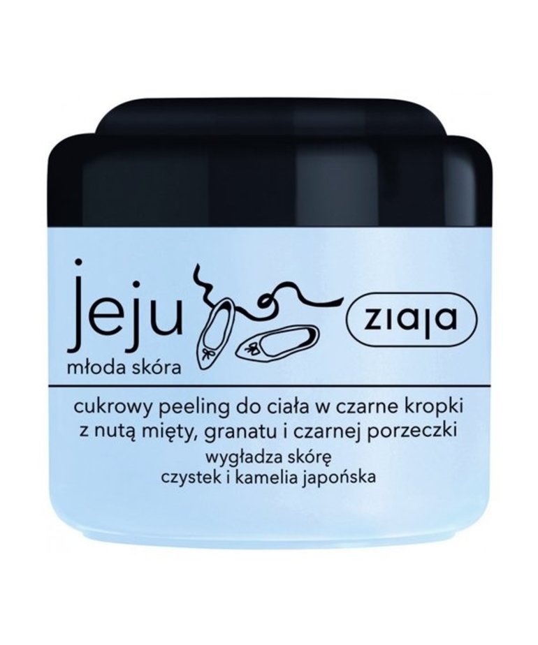 ZIAJA Jeju Cukrowy Peeling Do Ciała W Czarne Kropki  200ml