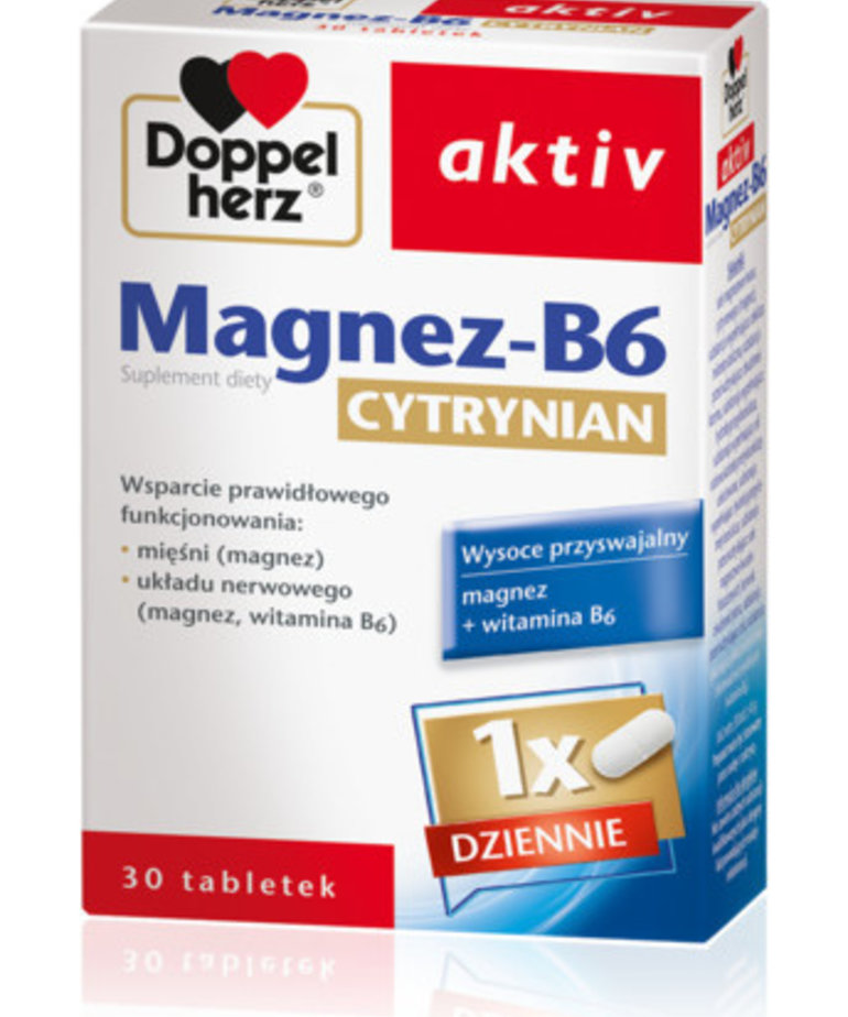 DOPPEL HERZ Doppelherz aktiv Magnez-B6 Cytrynian 30 tabl.