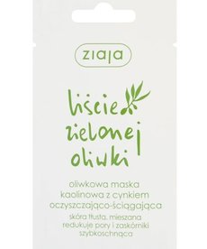 ZIAJA Liście Zielonej Oliwki Maska Kaolinowa Ściagająco-Oczyszczająca 7ml