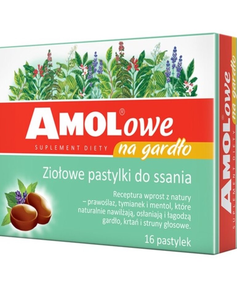 TAKEDA AMOLOWE Na Gardło Ziolowe Pastylki do Ssania 16tab