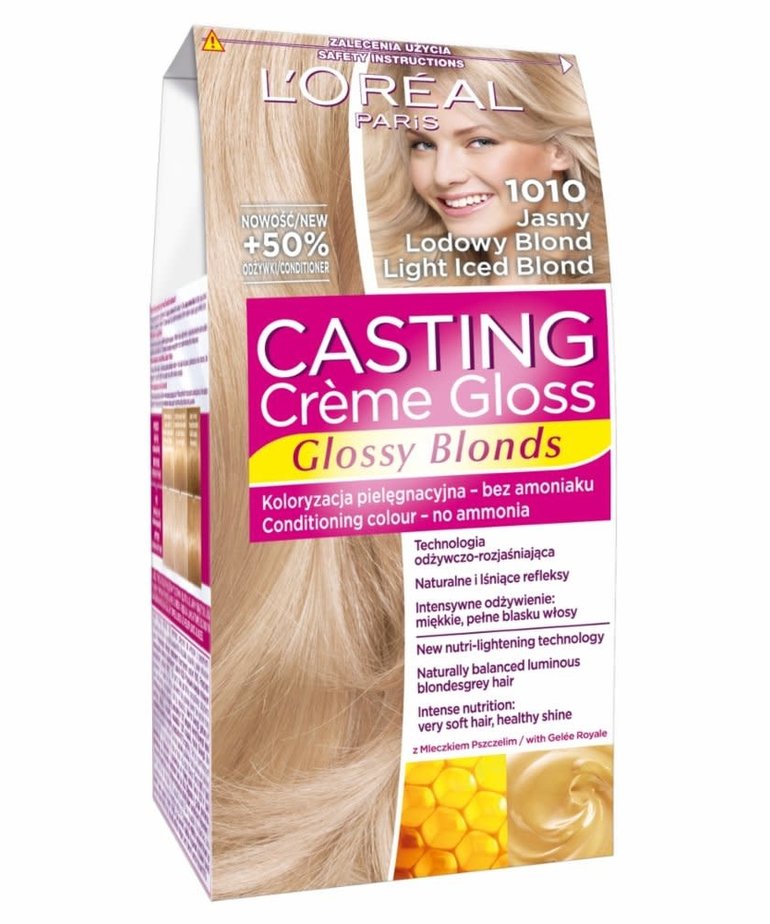 LOREAL Casting Creme Gloss  Farba do Włosów 1010 Jasny Lodowy Blond