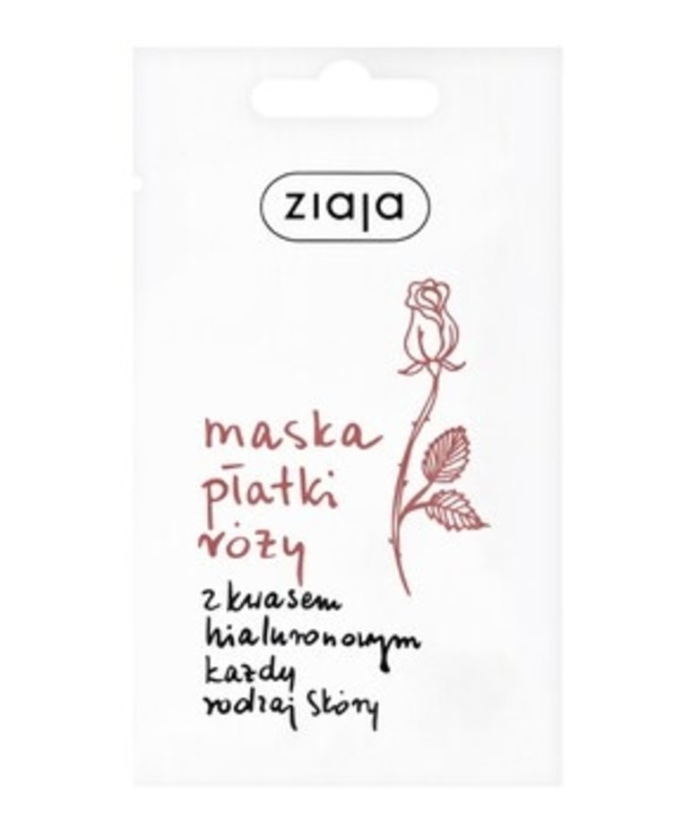 ZIAJA ZIAJA Płatki Róży Maseczka Młodości Z Kwasem Hialuronowym 7ml