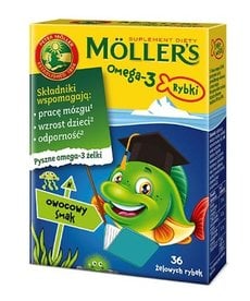 ORKLA MOLLERS OMEGA 3 Żelowe Rybki 36 szt