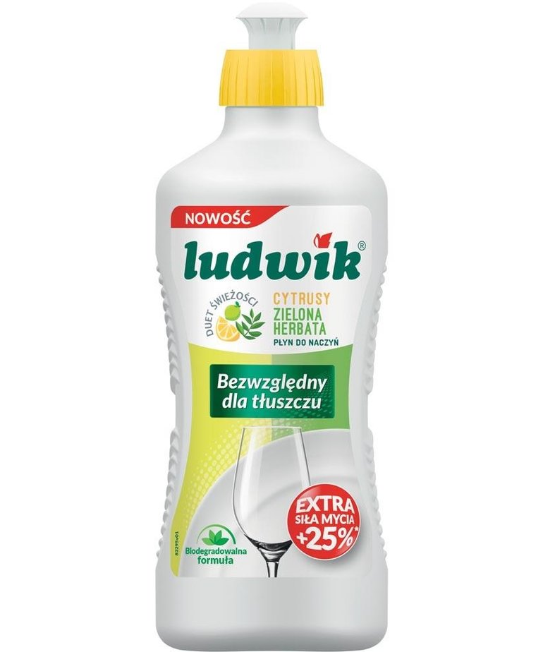LUDWIK Płyn Do Naczyn Cytrusy i Zielona Herbata 450g