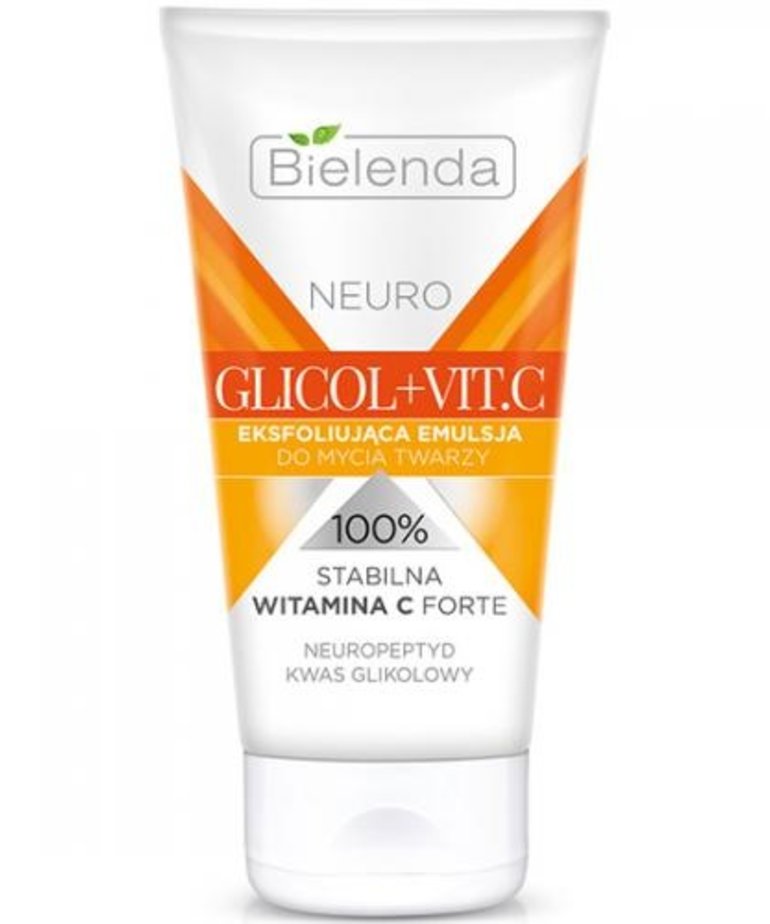 BIELENDA Neuro Glycol+Vit.C Eksfoliująca Emulsja do Mycia Twarzy 150g