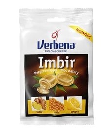 VERBENA Ziołowe Cukierki Imbir z Witaminą C 60g